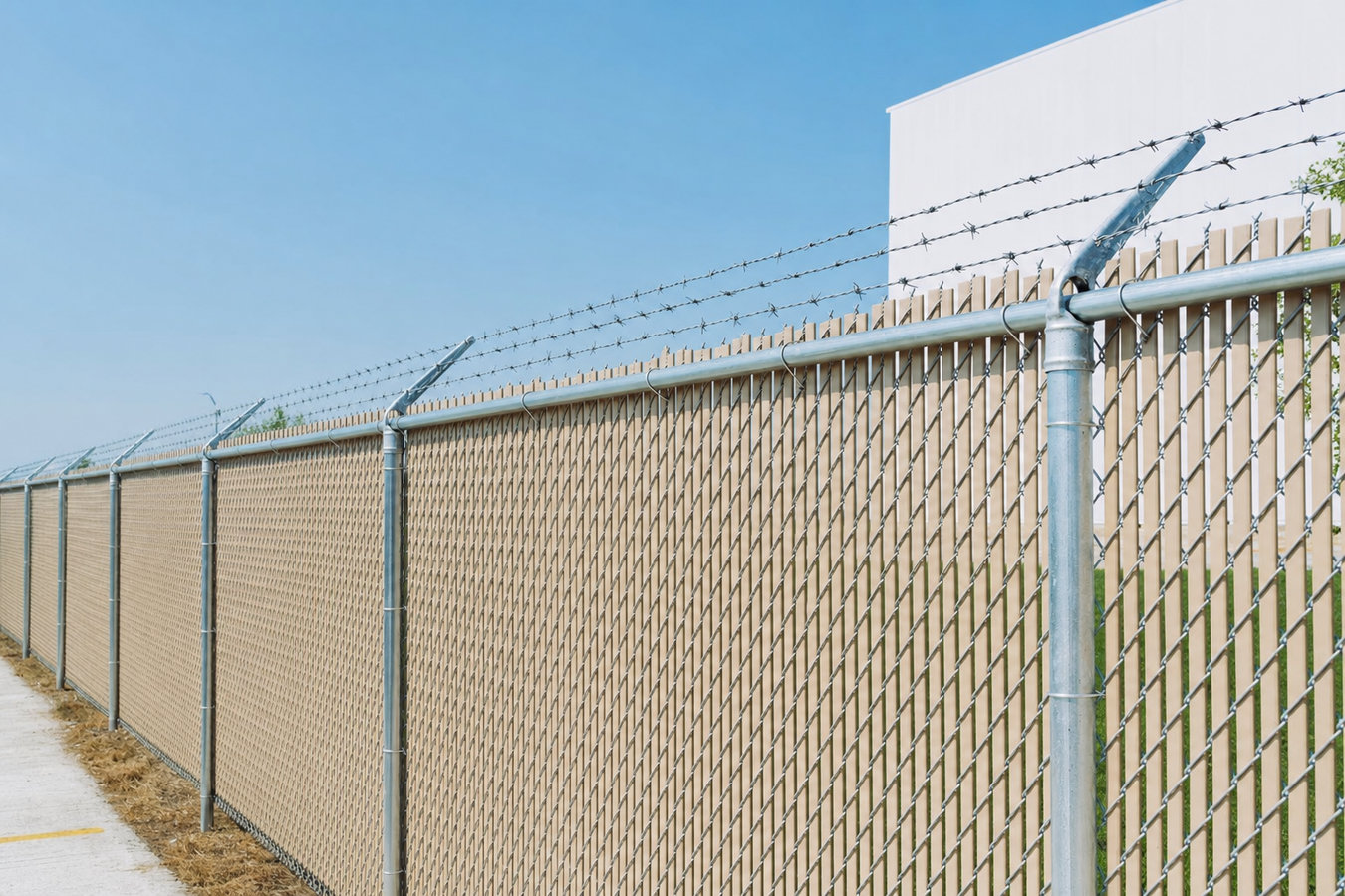 Commercial fence installation